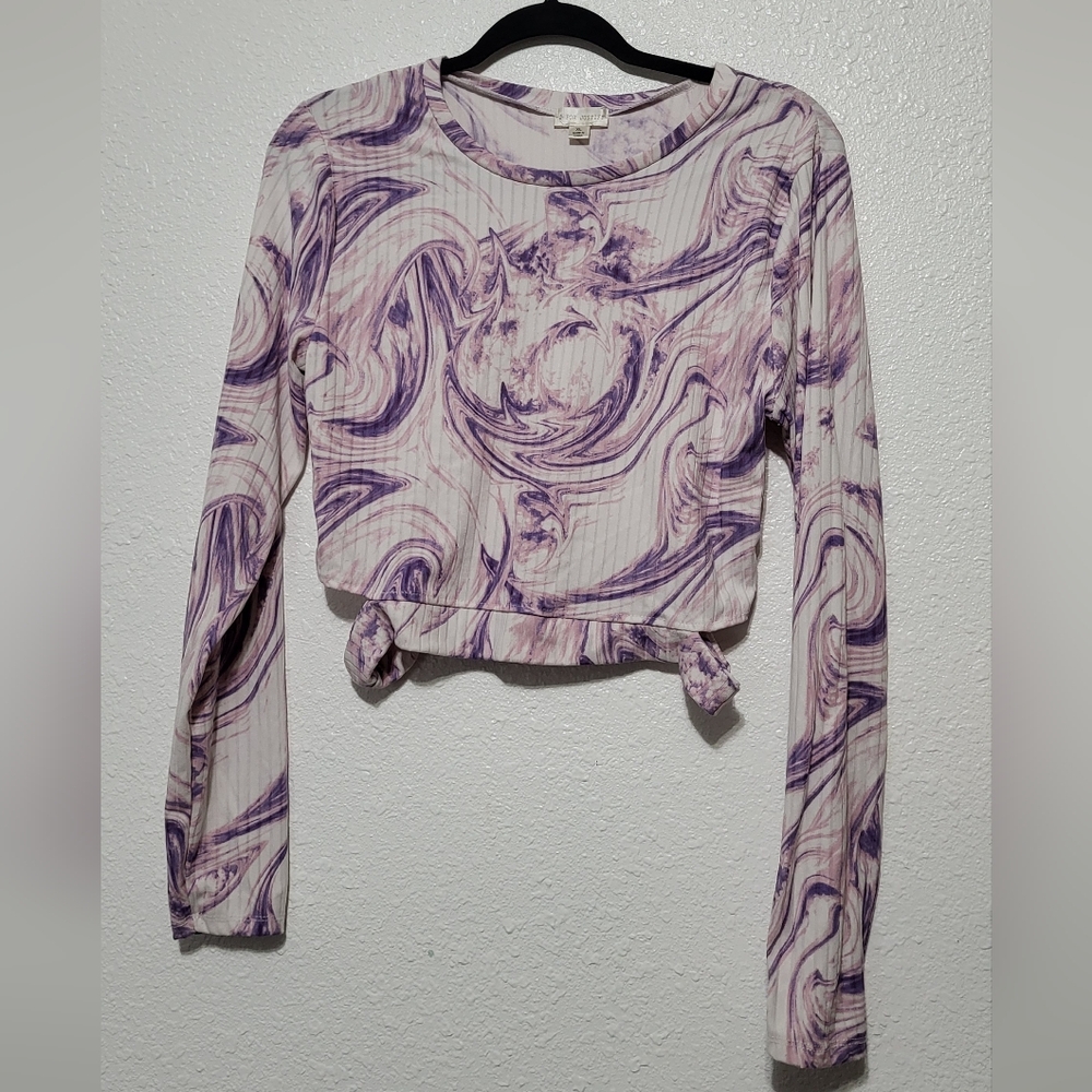 Elegant Purple Swirl Women's Blouse